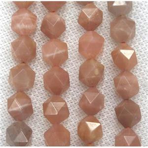 natural peach moonstone beads cut round, approx 6mm dia [GMLB2908-6MM]
