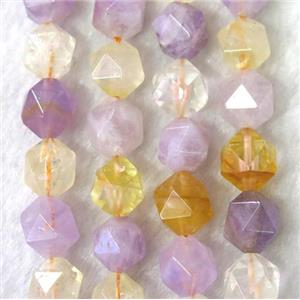 Amethyst citrine beads cut round, approx 10mm dia [GMLB2909-10MM]