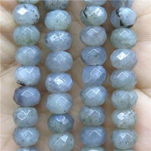 Labradorite beads, faceted rondelle, approx 6x10mm [GMLB2999-6X10MM]