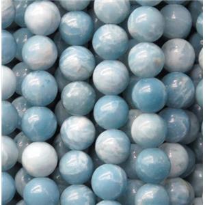 round Chinese Larimar Beads, blue treated, approx 12mm dia [GMLB3005-12MM]
