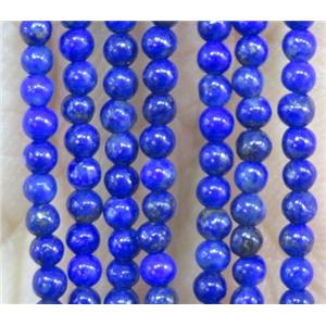natural round lapis lazuli beads, round, blue, approx 2mm dia [GMLB3013]