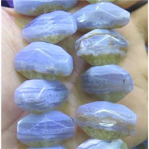 blue lace agate nugget beads, faceted freeform, approx 15-20mm [GMLB3060]