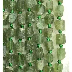green Apatite nugget beads, freeform chip, approx 6-9mm [GMLB3103]