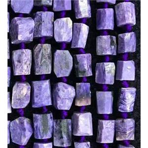Charoite nugget beads, freeform chip, purple, approx 6-9mm [GMLB3109]