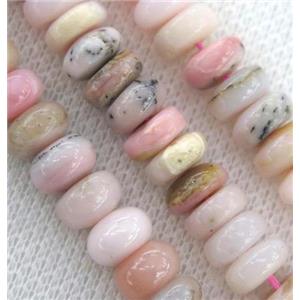 pink opal stone beads, rondelle, approx 4x6mm [GMLB3157-4X6MM]