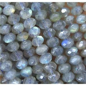labradorite beads, faceted rondelle, approx 3.5x5.5mm [GMLB3213]