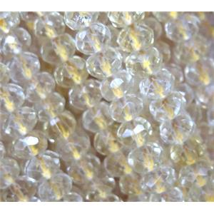 citrine beads, faceted rondelle, approx 4x6mm [GMLB3214]
