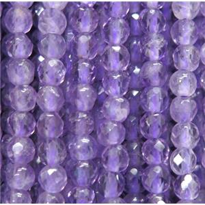 tiny Amethyst beads, faceted round, approx 3mm dia [GMLB3236]