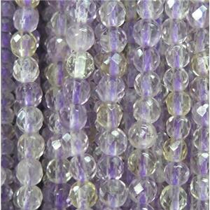 tiny Ametrine beads, faceted round, purple, approx 4mm dia [GMLB3241-4MM]
