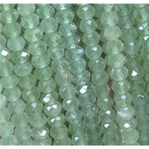 tiny green Prehnite Beads, faceted rondelle, approx 4x6mm [GMLB3242]