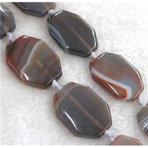 brown botswana agate beads, rectangle, dye, approx 23-40mm [GMLB3257-23-40MM]
