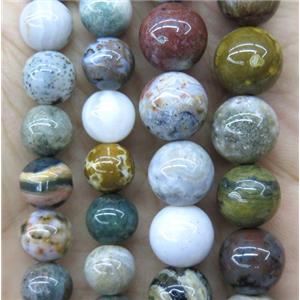 round Ocean Agate Beads, multicolor, approx 8mm dia [GMLB3266-8MM]