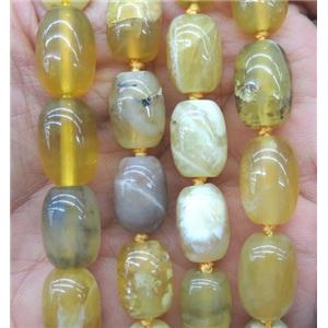 yellow Opal Jasper beads, barrel, approx 10x15mm [GMLB3267]