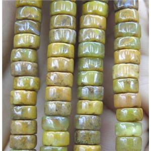 yellow Orpiment Jasper heishi Beads, approx 4mm dia [GMLB3278-4MM]