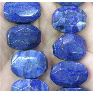 Lapis Lazuli beads, faceted oval, blue, approx 15-20mm [GMLB3327]