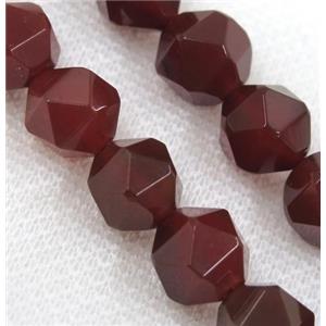 Red Agate Beads Cutted Round, approx 10mm dia [GMLB3353-10MM]