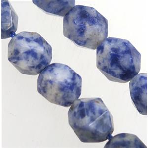 Blue Spotted Jasper Cutted Round, approx 12mm dia [GMLB3356]