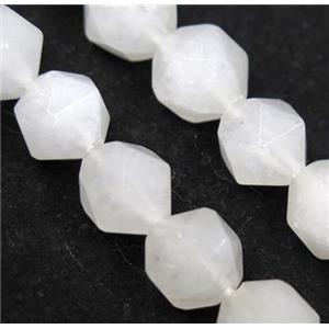 White Jade Beads Cutted Round, approx 12mm dia [GMLB3366]