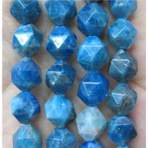 blue Apatite ball beads, facetes round, approx 12mm dia [GMLB3400]