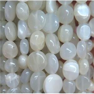 white MoonStone chips beads, freeform, approx 6-10mm [GMLB3423]