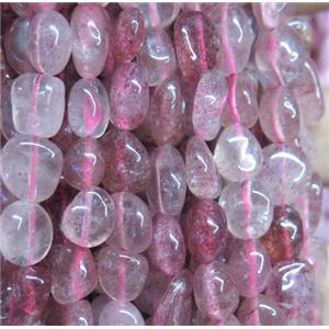 pink Strawberry Quartz beads chip, freeform, approx 6-10mm [GMLB3425]
