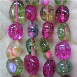 multi color glass crystal quartz chip bead, freeform, approx 6-10mm [GMLB3432]