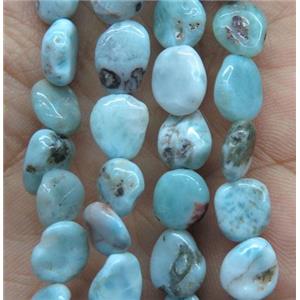 blue Larimar chip beads, freeform, approx 6-10mm [GMLB3433]