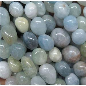 Aquamarine chip bead, freeform, Grade B, approx 6-10mm [GMLB3439]