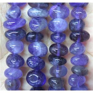purple Amethyst pebble beads chip, freeform, approx 6-10mm [GMLB3458]
