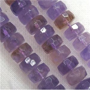 Ametrine heishi beads, faceted, purple, approx 8x14mm [GMLB3505]