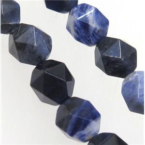 Blue Sodalite Beads Cut Round, approx 8mm dia [GMLB3514-8MM]