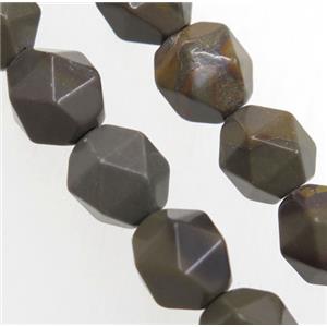 coffee jade ball bead, cut round, approx 8mm dia [GMLB3518-8MM]