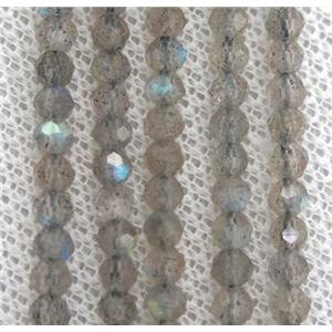 Labradorite beads, faceted rondelle, approx 3x4mm [GMLB3541]