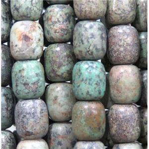 green African Turquoise barrel beads, approx 12-14mm [GMLB3617]