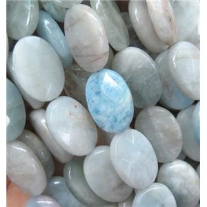 Aquamarine beads, faceted oval, approx 10x14mm [GMLB3641-10X14MM]