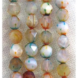 agate beads ball, faceted round, approx 10mm dia [GMLB3661-10MM]