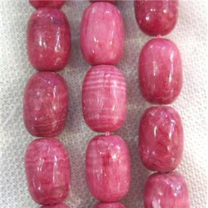 Chinese Rhodonite barrel beads, dye pink, approx 13x18mm [GMLB3667]