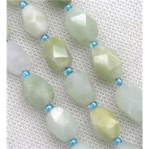 Aquamarine nugget beads, faceted freeform, AB-grade, approx 8-14mm [GMLB3678]