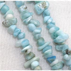 blue Larimar chip beads, freeform, approx 6-8mm, A grade [GMLB3687]