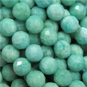 green Russian Amazonite beads, faceted round, approx 8mm dia [GMLB3691-8MM]