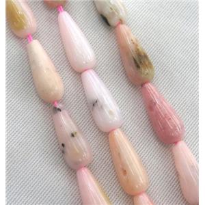 pink opal stone beads, teardrop, approx 6x16mm [GMLB3701-6X16MM]