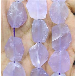 purple matte Amethyst slice beads, flat freeform, approx 15-20mm [GMLB3753]