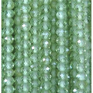 faceted round green peridot beads, approx 2.5mm dia [GMLB3793]