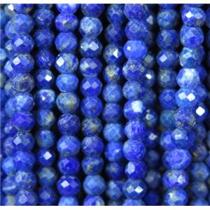 faceted round Lapis Lazuli tiny beads, blue, approx 2.5mm dia [GMLB3802]
