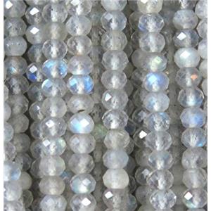 tiny faceted round Labradorite beads, approx 2.5mm dia [GMLB3803]