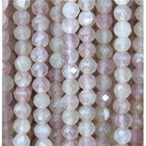 faceted round Strawberry Quartz beads, approx 2.5mm dia [GMLB3804]