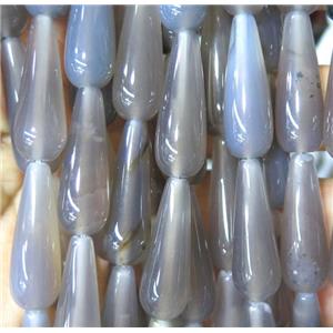 gray agate teardrop beads, approx 10x30mm [GMLB3806]