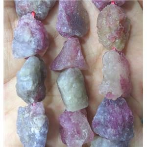 pink Tourmaline nugget chip beads, freeform, rough, approx 10-18mm [GMLB3835]