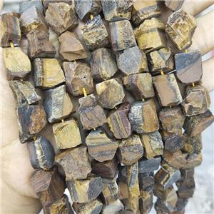 tiger eye stone nugget chip beads, freeform, rough, approx 10-18mm [GMLB3849]