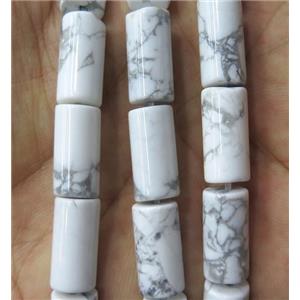 white howlite turquoise tube beads, approx 8x16mm [GMLB3866]